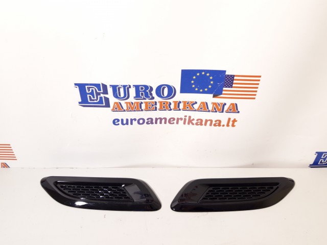 Black Front Engine Hood Air Vent Outlet Cover